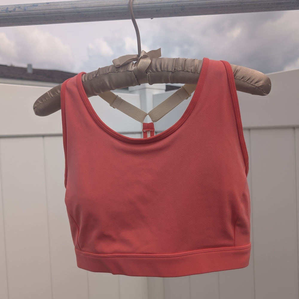 Fair Harbor Coral and Cream Activewear Top